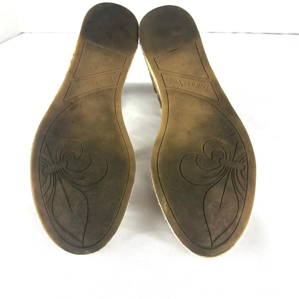 Franco Sarto Pana Platform Wedge brown Open toe Strappy Sandal Sz 8.5